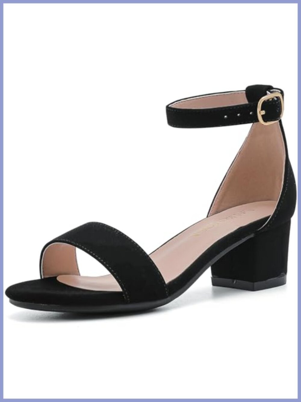 Girls Open Toe High Heel Sandals with Adjustable Ankle Strap and Block Heel